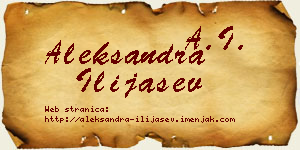 Aleksandra Ilijašev vizit kartica